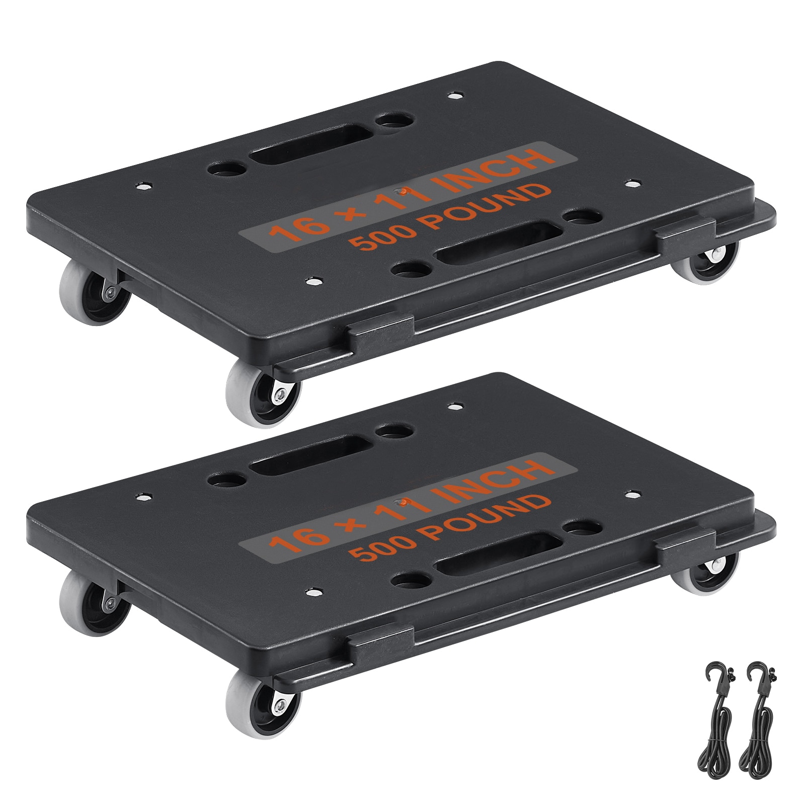 Furniture Dolly, 500 Lbs Capacity Each Count, Furniture Mover With Wheels, Portable Moving Rollers 4 Wheels Heavy Duty, Small Flat Dolly Cart With Interlocking For Heavy Furniture, 2 Pack, Black_maomaolike.com